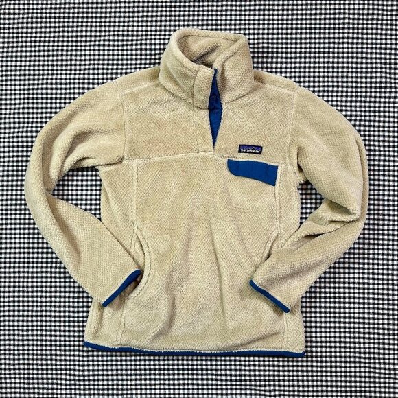 Patagonia Tops - Patagonia Women's Re-Tool Snap-T Pullover Jacket Khaki & Blue X-Small - Gorpcore